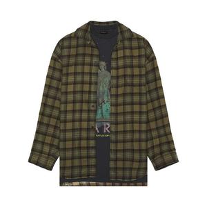 Рубашка Balenciaga Paris Liberty Layered Shirt Oversized, Dark Green