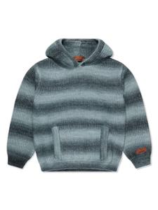 Missoni Kids полосатое худи с эффектом омбре, серый