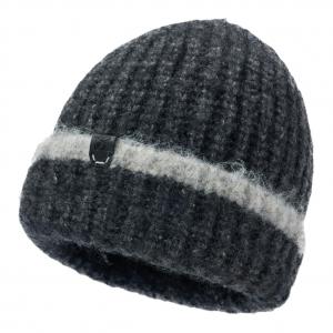Женская шапка-бини из полиэстера и овечьей шерсти ELLE, серый
