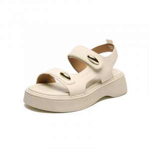 HUANAI Женские сандалии на одной застежке экрю, цвет Ecru