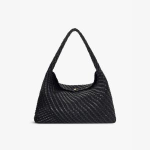 Намеренно очень большая плетеная сумка через плечо Dune, черный