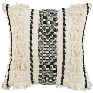 Наволочка Isa Наволочка в стиле бохо с декоративным украшением Done., натуральный/черный