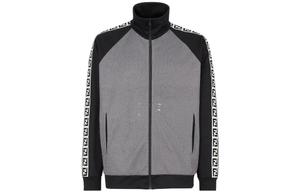 Подержанная куртка FENDI 2010-х годов с деталями FF в клетку "гусиная лапка", черная