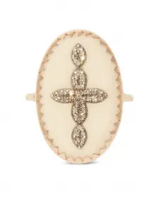 Кольцо Bowie с бриллиантами Pascale Monvoisin, золотистый