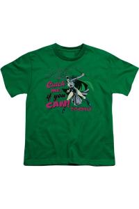Футболка DC Comics Catch Me с коротким рукавом для детей Gildan, зеленый