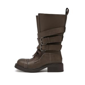 Женские ботинки YANGQIYINGTAO, коричневый