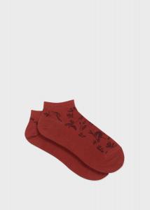 Короткие носки с изображением кролика в растительном стиле