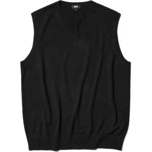 UNIQLO Мужская майка-борцовка черная V-образный вырез умеренно прямой крой