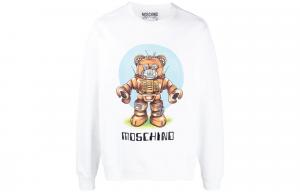 Робот Медведь толстовка с длинным рукавом MOSCHINO, белый