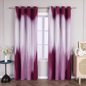 Плотные шторы с люверсами, затемняющие (1 шт.), градиентные шторы с люверсами, фиолетовые, ШxВ 225x135 см Joyswahl