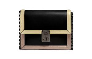 Кроссбоди-сумка через плечо мини-поясная из телячьей кожи маленькая квадратная женская черная разноцветная COACH