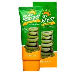 Aloe Vera Perfect Sun Cream Солнцезащитный крем с алоэ вера 70 г Farmstay
