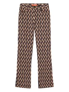 Расклешенные джинсы La DoubleJ с геометрическим принтом, синий