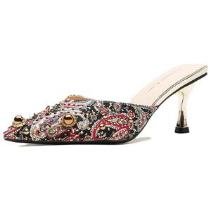 Антискользящие тапочки с закрытым носком для женщин Abrasion Resistant Slip Resistant City camel, черный