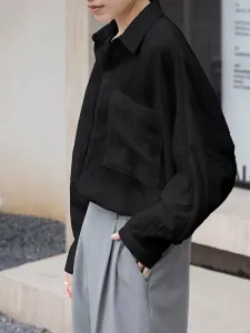 Прозрачная длинная рубашка с карманами Doux Belle, цвет Black