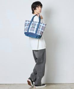 Легкая повседневная сумка-тоут, в клетку, средний размер