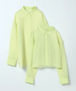 Полуглянцевая прозрачная рубашка с регулируемой длиной Jeanasis, цвет Lime (72)