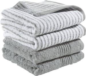 Полотенце Erwin Müller 4er-Pack 138325, 50x1x100 см, серебряный