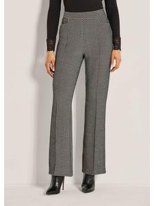 MADELEINE Жаккардовые брюки прямого кроя черного/бежевого цвета