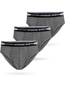 Трусы Normani Outdoor Sports 3er Pack Herren Merino Slip, серый