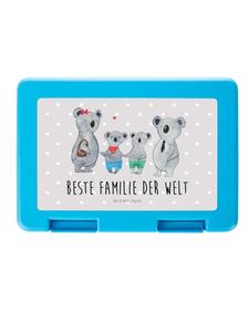 Mr. & Mrs. Panda Ланч-бокс Koala Family Lunch Box Two с надписью, пастельно-серый