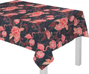 Скатерть Adam "Эдем", (1 шт.), GOTS органический, сертифицирован CERES 0242Произведено в Германии 190х130 см, темно-синий/розовый