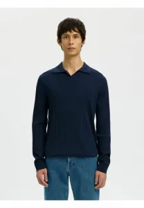 Рубашка с длинными рукавами стандартного кроя Selected, Navy Blazer