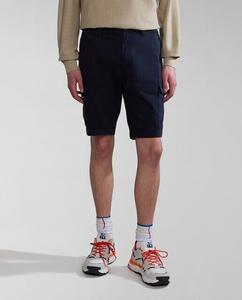 Мужские однотонные шорты-бермуды N-Deline милитари Napapijri, темно-синий