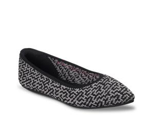 Балетки Skechers Cleo Point Chic Allure Flat, черный/белый