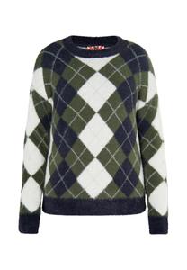 Джемпер myMo ROCKS Jumper, Schwarz/Grün Mehrfarbig/Black