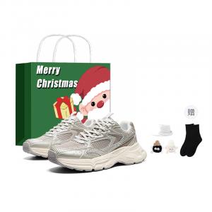 Kappa Кроссовки унисекс с мягкой подошвой, противоскользящие, износостойкие, легкие, увеличивающие рост, низкие, массивные, серо-коричневые