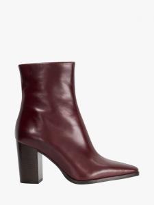 Patently Leather ботинки до щиколотки с квадратным носком и высоким квадратным каблуком Dune London, Burgundy