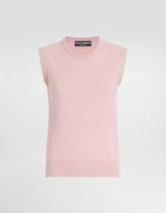 Кашемировая майка DOLCE & GABBANA, розовый