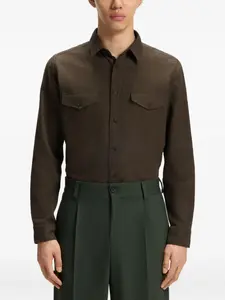Рубашка с карманом Hugo, коричневый