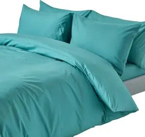 Постельное белье HOMESCAPES цвета морской волны, плотность 200 нитей, 200 х 200 см Homescapes