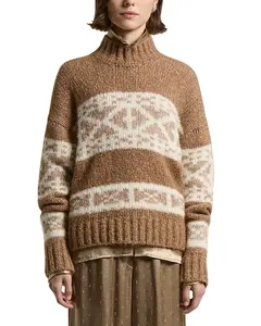 Свитер с высоким воротником Peserico, коричневый