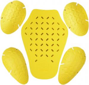 Вставки для мотоциклетной куртки, налокотники, наплечники, защитные накладки на спину для мотоциклистов (EVA-5P, 5 шт./комплект) mjmoto, Yellow