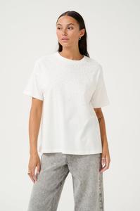 Футболка с принтом KABERISA Kaffe, кремовый