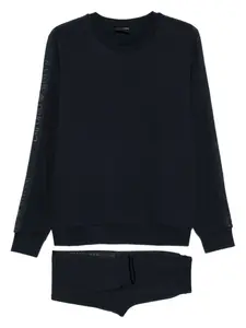 Спортивные брюки с логотипом EMPORIO ARMANI, синий