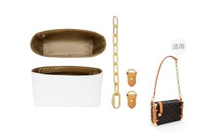 Lan Bao Fan Металлический сплав дублирующий бумажный мешок для хранения Ремешок для сумки Унисекс коричневый, [Three-Piece Set]Medium Size Liner+Extender Chain+Abrasion-Resistant Buckle