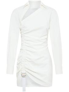 Короткое платье асимметричного кроя Dion Lee, белый