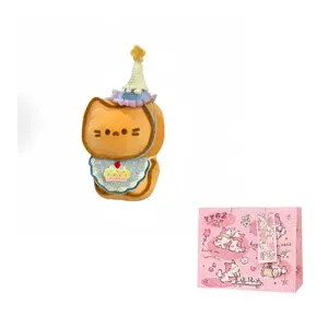 Супермягкая плюшевая игрушка 'Chubby Caramel' в виде кота с печеньем, плюшевая кукла Tiger Cat Rolls высотой 23 см Dolls and bears dance