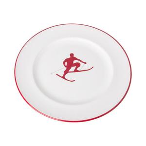 Toni Ruby Red Десертная тарелка Gourmet 22 см Gmundner Keramik, бело-красный