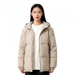 Пуховик женский с воротником стойкой утепленный WARRIOR, хаки