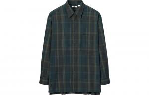 Рубашка мужская темно-синяя Uniqlo, темно-синий