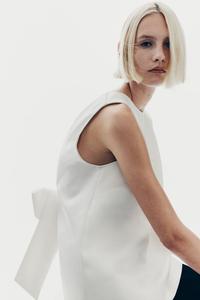 Топ с бантом сзади H&M, белый