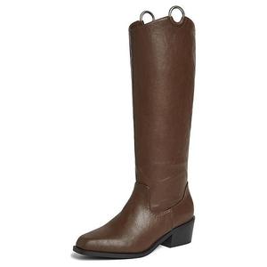 BASTO Высокие сапоги женские коричневые на флисовой подкладке, цвет Brown (Fleece-Lined)