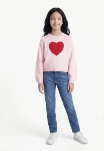 Детский свободный свитер с графическим принтом и круглым вырезом Gap, Red