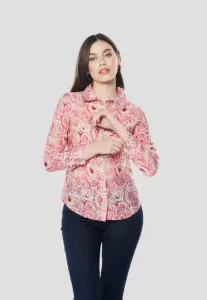 Блузка на пуговицах Koroshi, Rojo Red