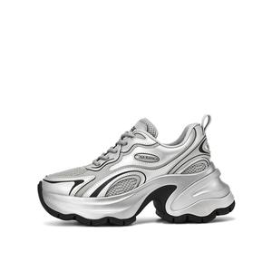 Rosa Bianca Дышащие легкие утолщенные низкие кроссовки для женщин с эффектом увеличения роста серебристые, цвет Silver